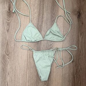 Lahana Swim x Gabi Sullivan Light Green Bikini Set